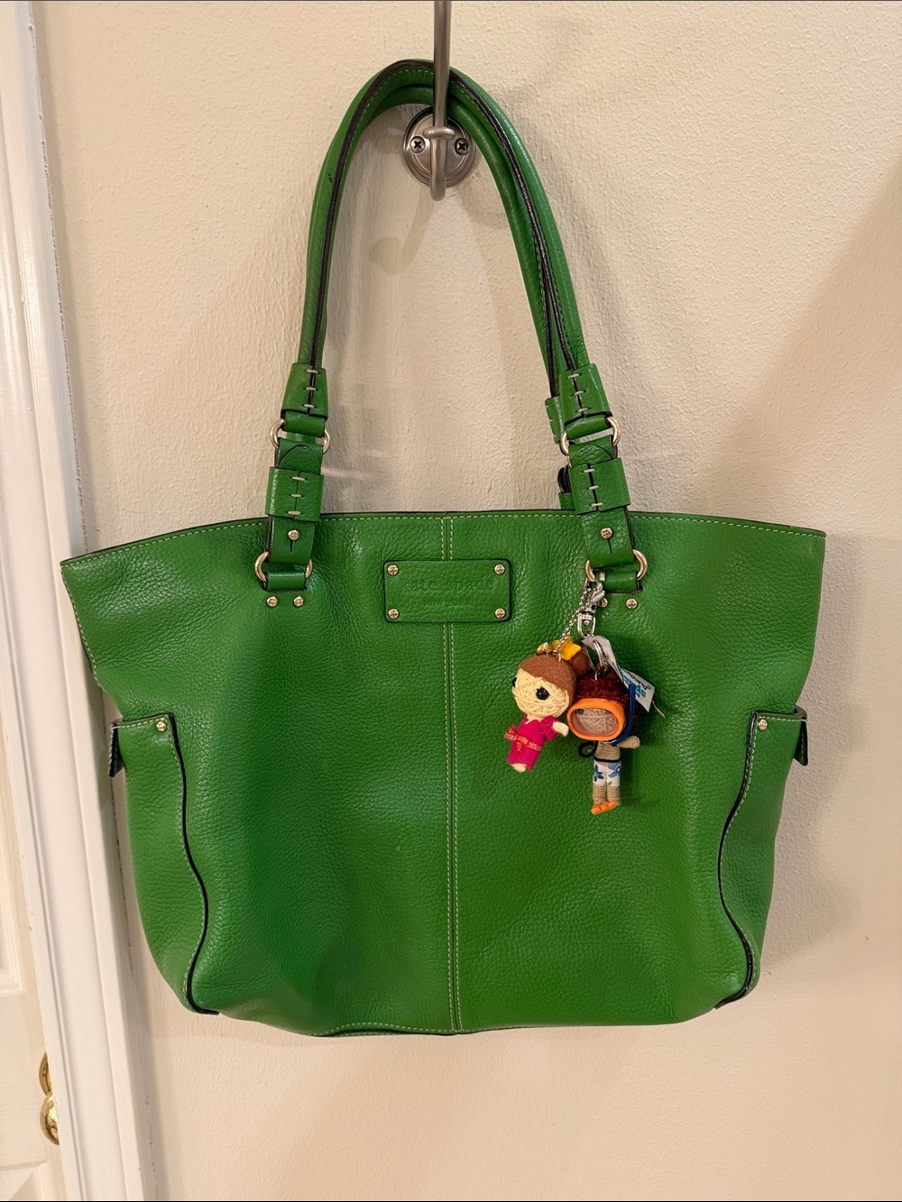 Green Leather Tote Bag - Women's Carryall